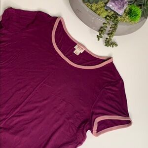 Mossimo Supply Co Eggplant Crewneck Crop Top XL women’s